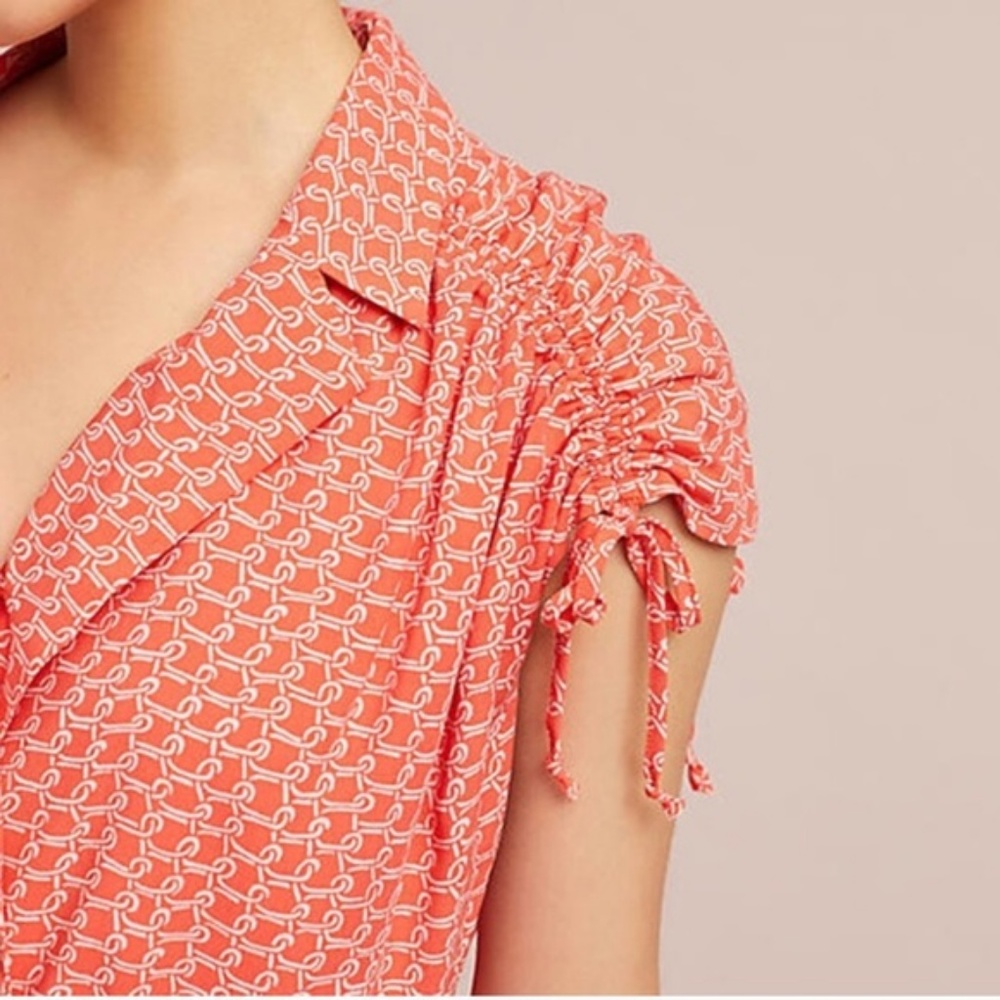 ANTHROPOLOGIE Carlotta Ruched Shirtdress - Picture 4 of 8